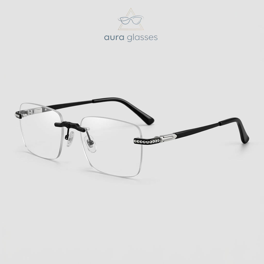Gọng Kính Titanium Chữ Nhật Doanh Nhân